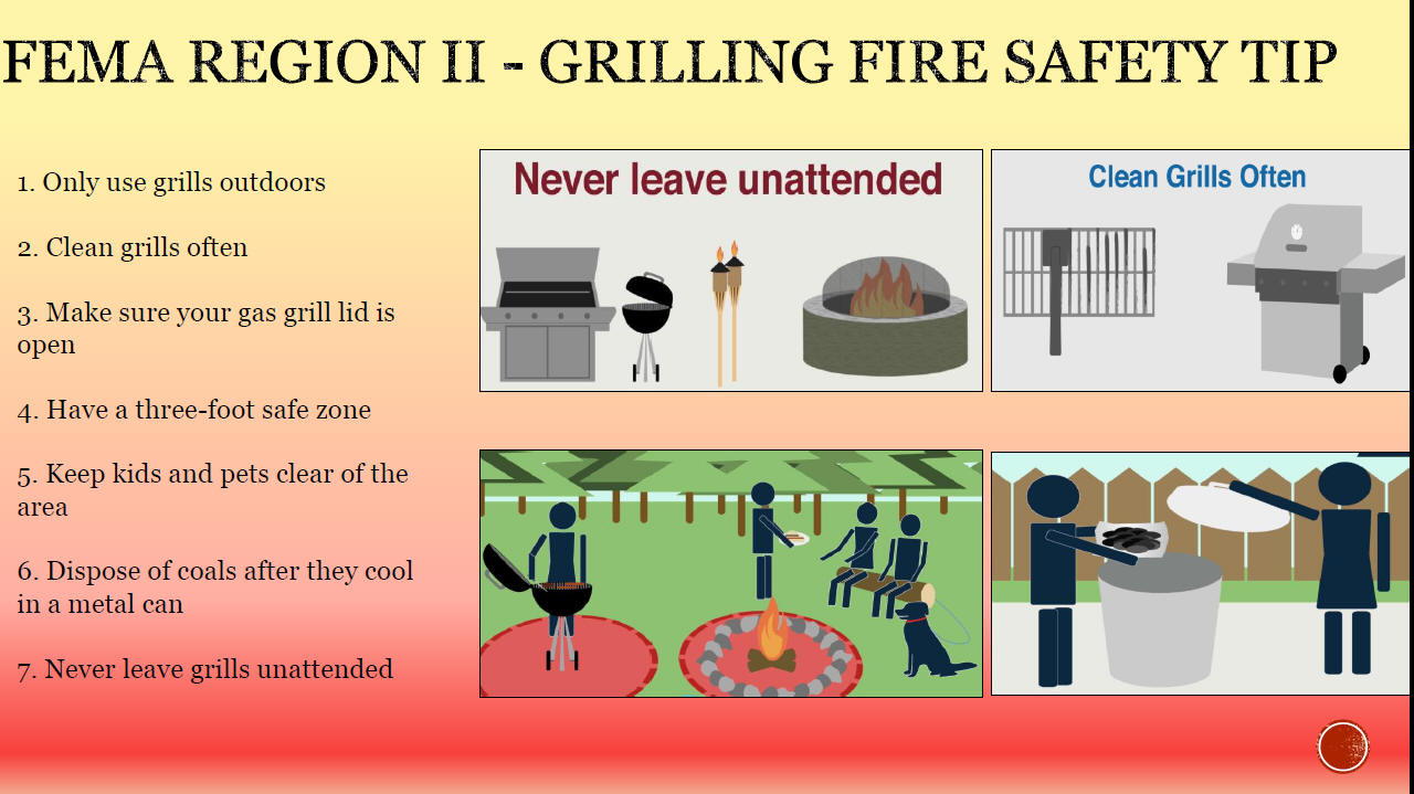 FEMA Grilling Fire Safety Poster