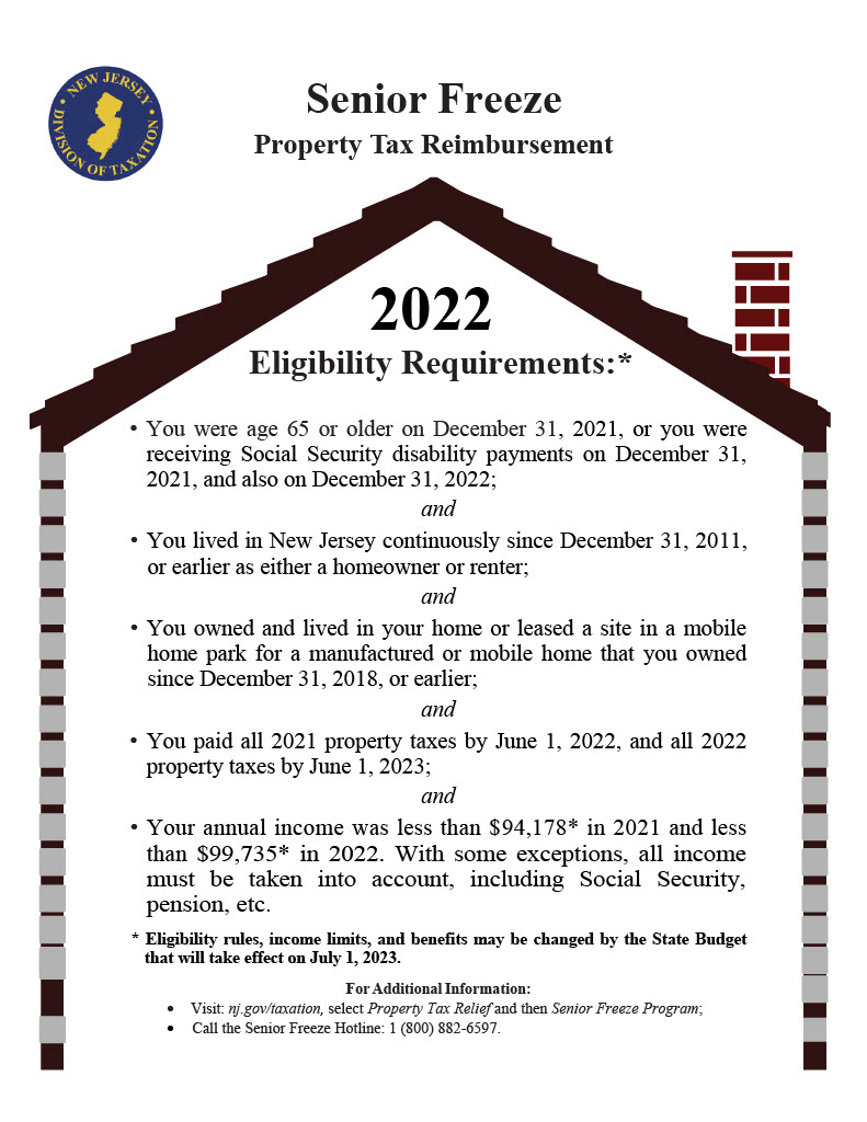 Senior Freeze 2022 Eligibility Requirements