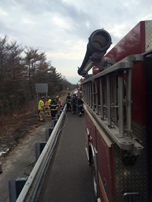 Assisting with Brush Fire on Route 295 - 2016